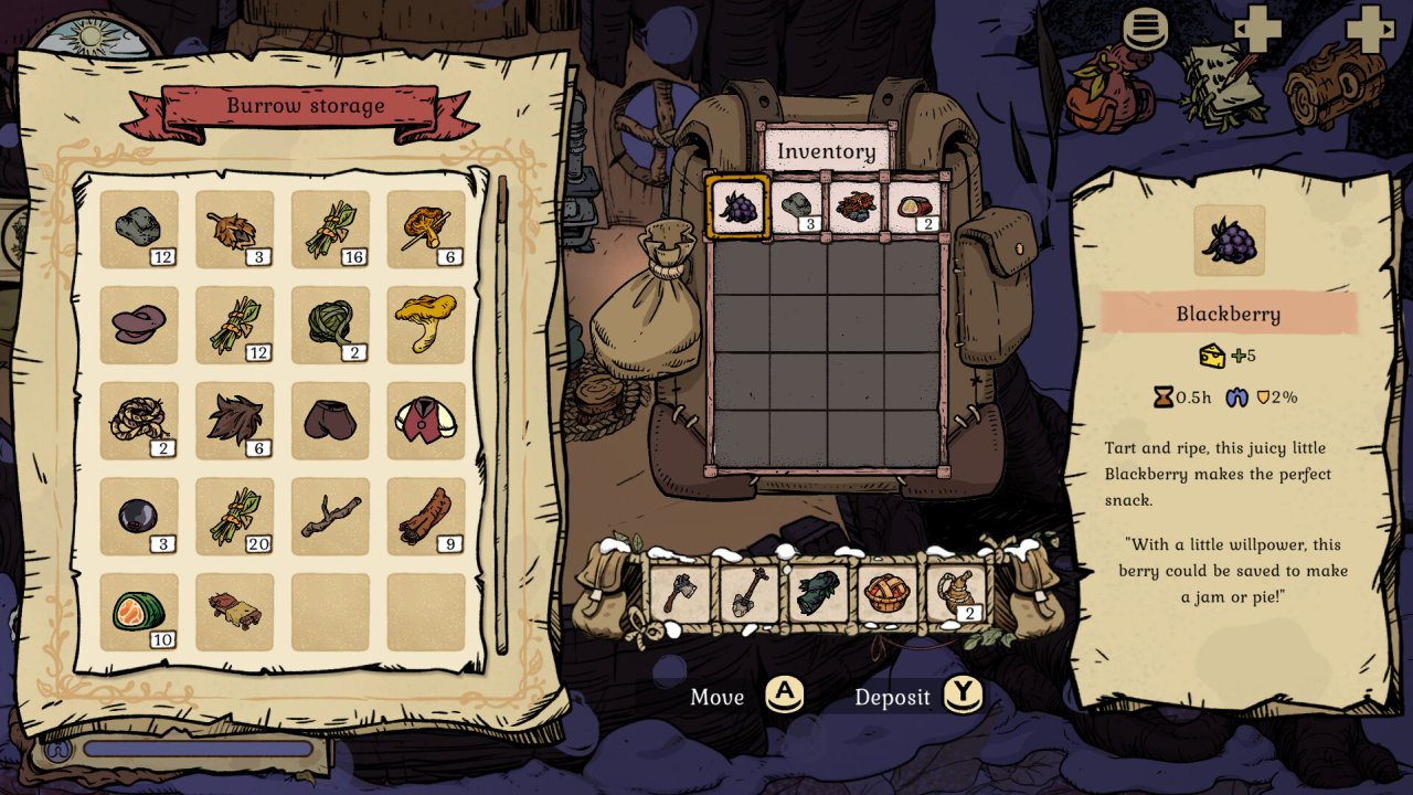Winter Burrow (NSP ROM) screenshot