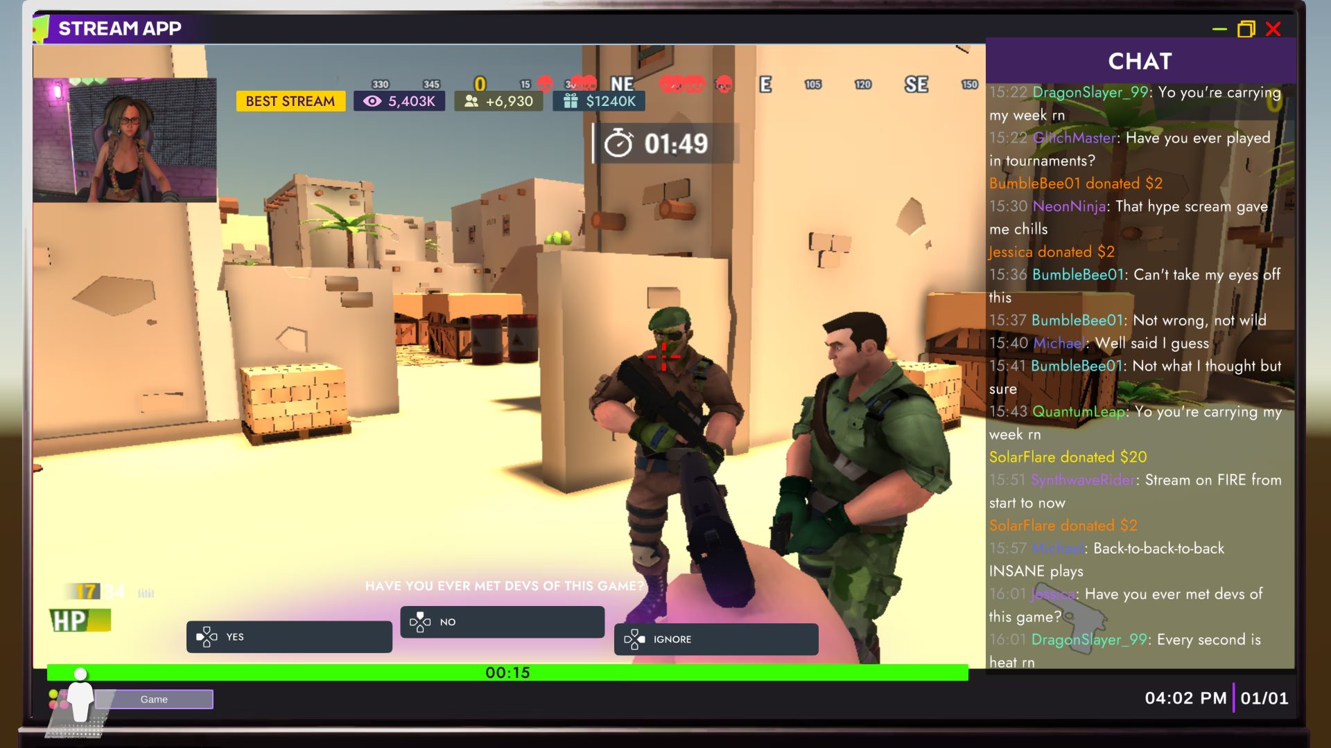 STREAMER SIMULATOR 2026 (NSP ROM) screenshot