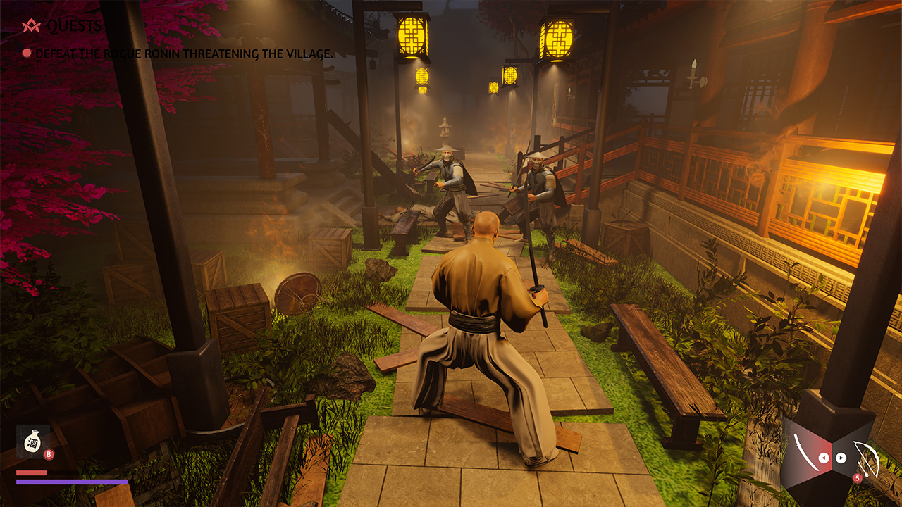 Samurai Simulator Kensei Warrior (NSP ROM) screenshot